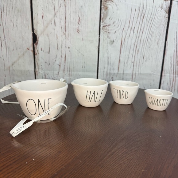 Rae Dunn Other - RAE DUNN collectibles 4 piece set ceramic measuring cups new Country Living